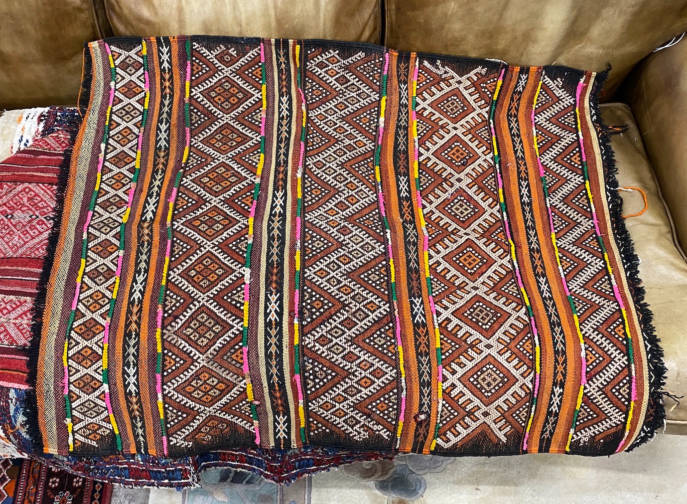 Four flatweave Kilim rugs/mats, largest 150 x 80cm